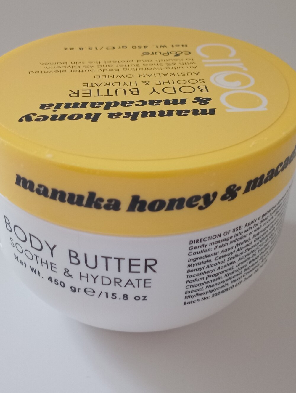 Ciroa Manuka Honey & Macadamia Body Butter 450g NEW Sealed - Picture 7 of 7
